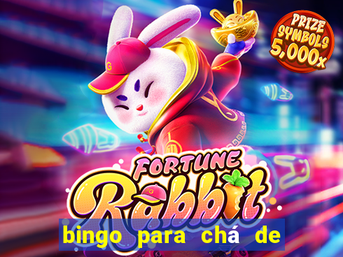 bingo para chá de bebê para imprimir grátis